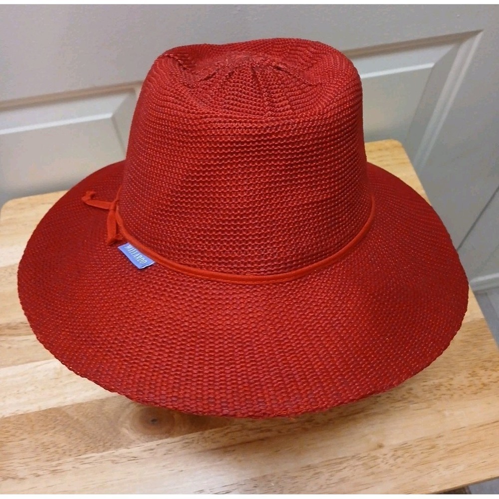 Wallaroo Hat Company Victoria Women's Fedora Red 2017 No Size Listed Spot Clean
